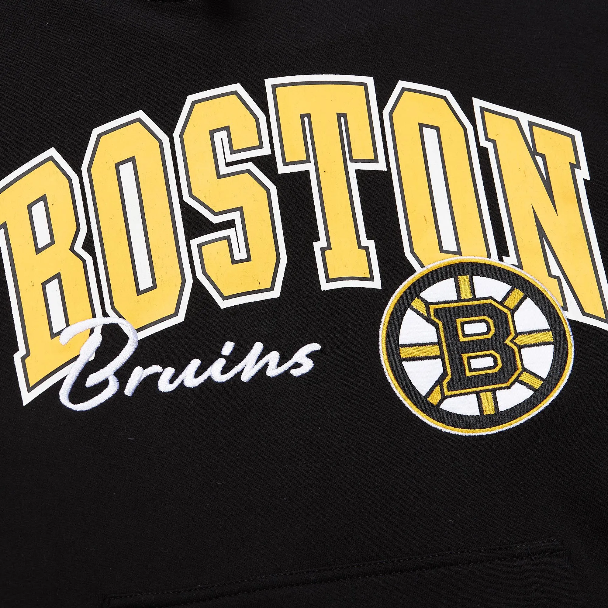 Boston Bruins NHL Mitchell & Ness Premium Fleece Hoodie Schwarz